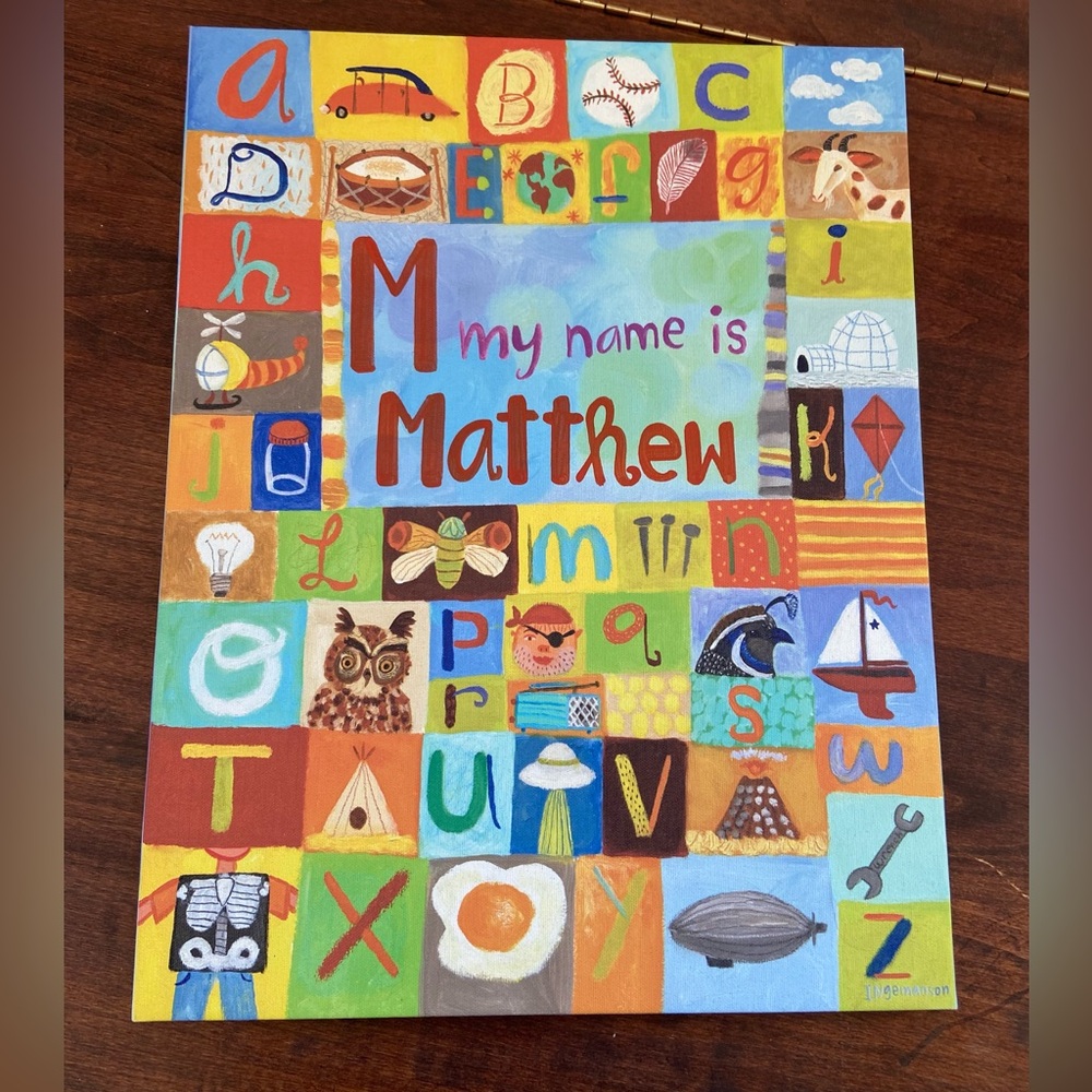 Hand painted Alphabet Name Artwork